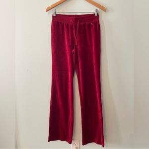 NWOT Guess velour lounge pants in deep red